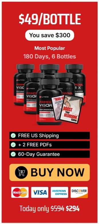 Primordial Vigor X 6 Bottles - Best Value Biggest Savings